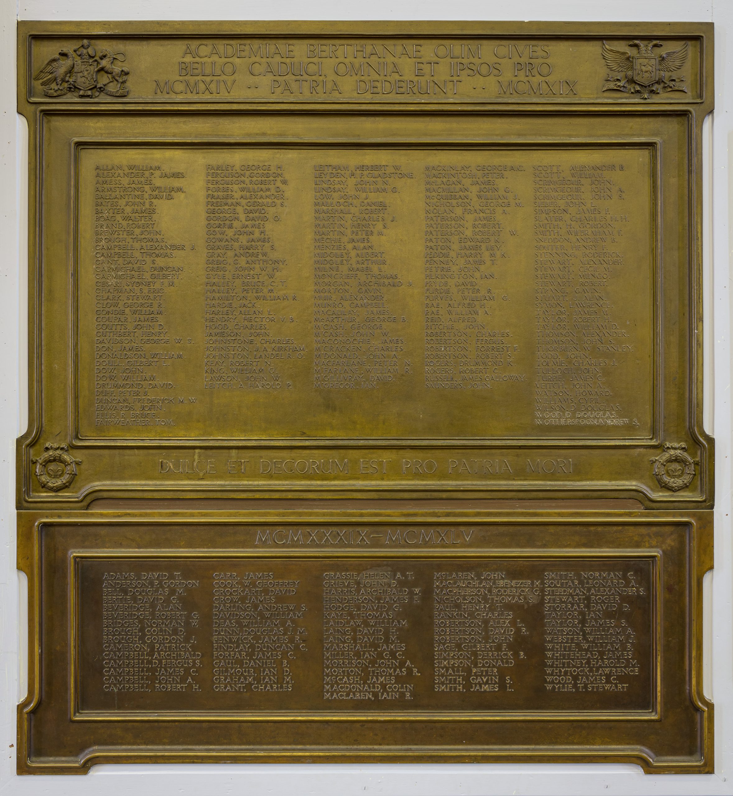 Perth Academy War Memorials